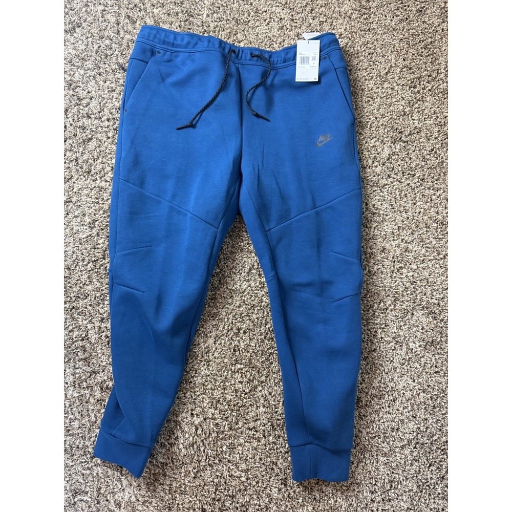 Nike Tech Fleece Joggers Court Blue Black HV0959-476 Men's 2XL